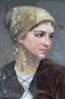 restauration portrait jeune fille 19�me si�cle